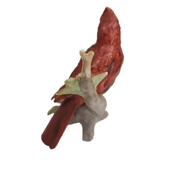 3 Schwabe Bird Figurines Multicolor  Handpainted Cardinal Wren Parakeet Signed - Picture 14 of 16